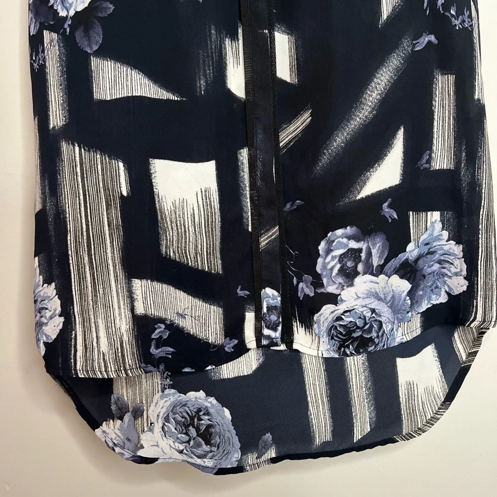 Simply Vera Floral Cap Sleeve Blouse Size M - Picture 6 of 6